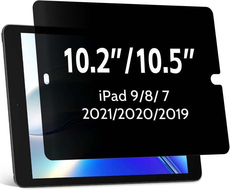 Protescreen Privacy Screen Protector Compatible With iPad 10.2 inch(9th/8th/7th Gen, 2021/2020/2019), Anti Glare Blue Light Spy Filter Private, High Sensitive Bubble-Free Easy Install Black Security Screen Shield - Image 1